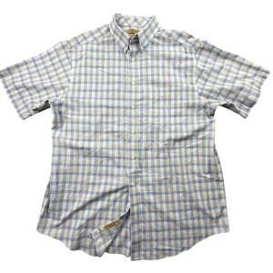 Gold Label Roundtree & Yorke Plaid Button Down Shirt XLT Cotton